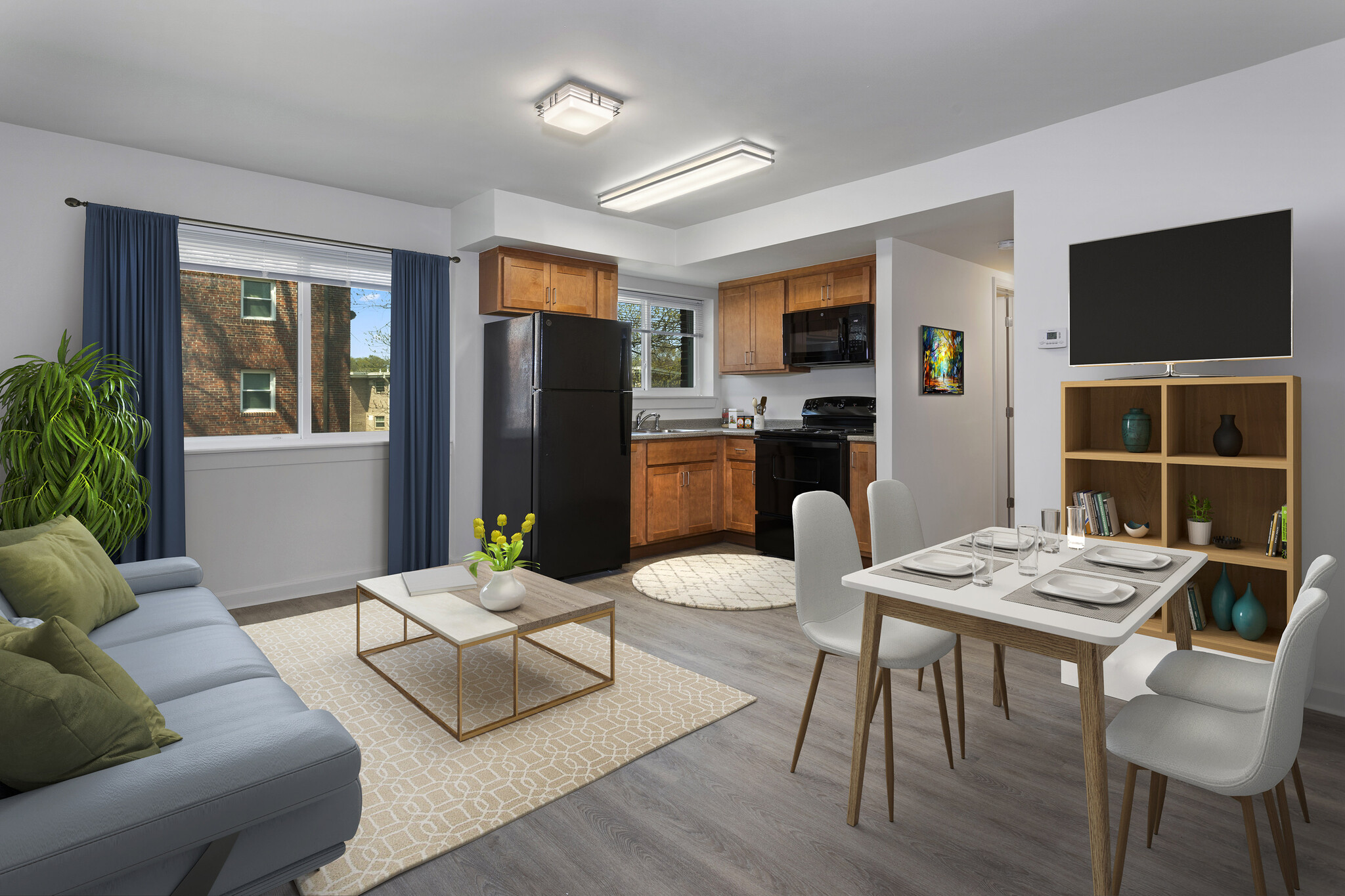 beautiful living room at Hanover Courts Apartments, located in Washington, DC