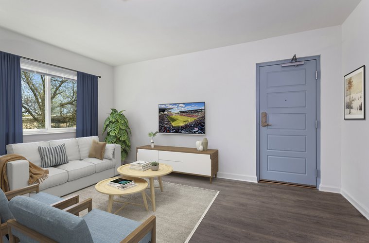 beautiful living room at Hanover Courts Apartments, located in Washington, DC
